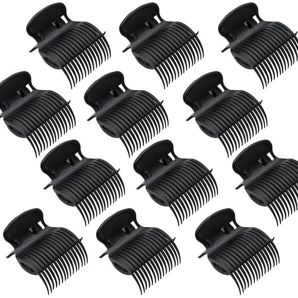 12 Pcs Hair Curler Claw Clips, Plastic Hot Roller Clips Replacement Hair Perm Insulation Clip Safety & Heat Resistance Heated Roller Clips For Women G
