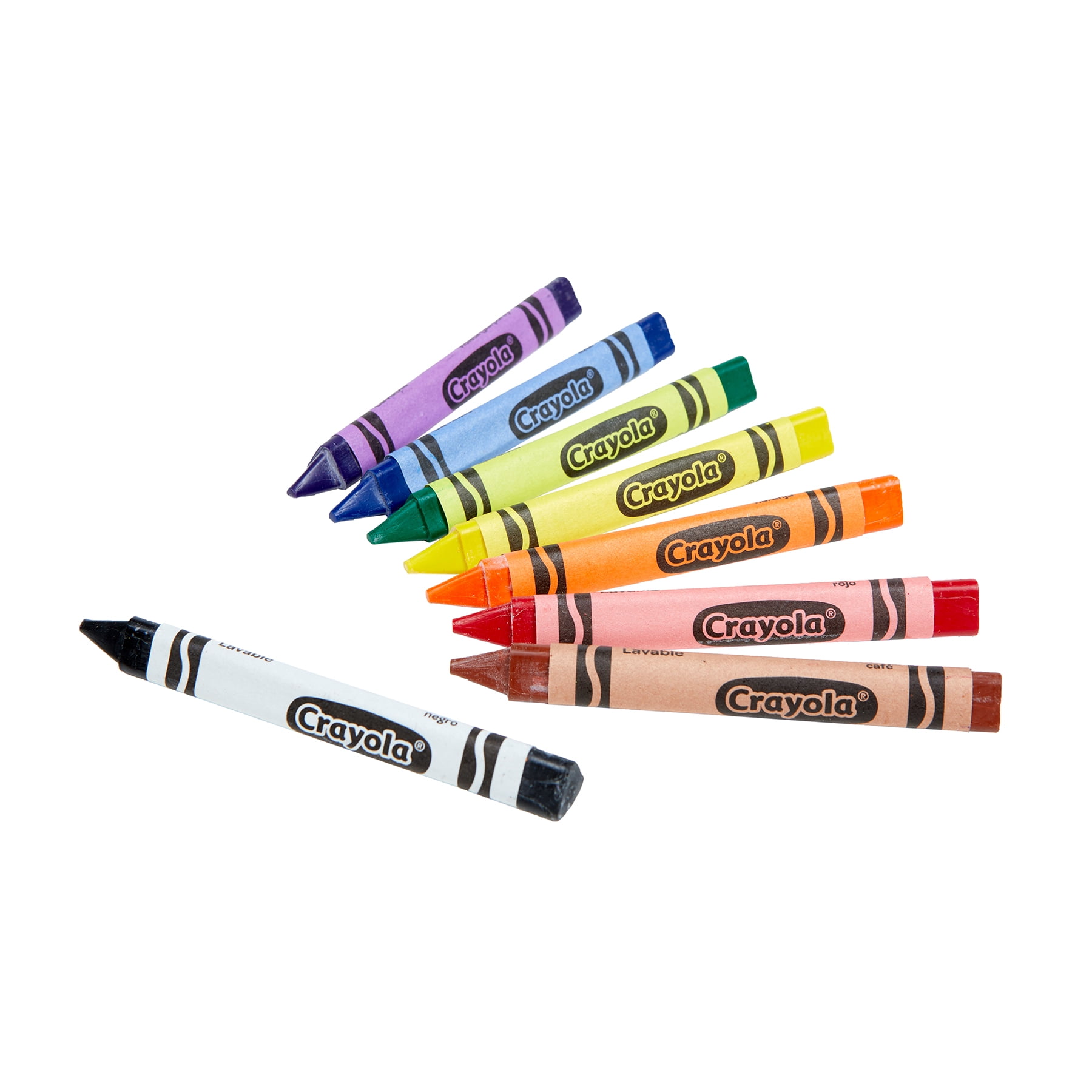 Crayola Washable Tripod Grip Crayons, 8 Per Pack, 8 Packs