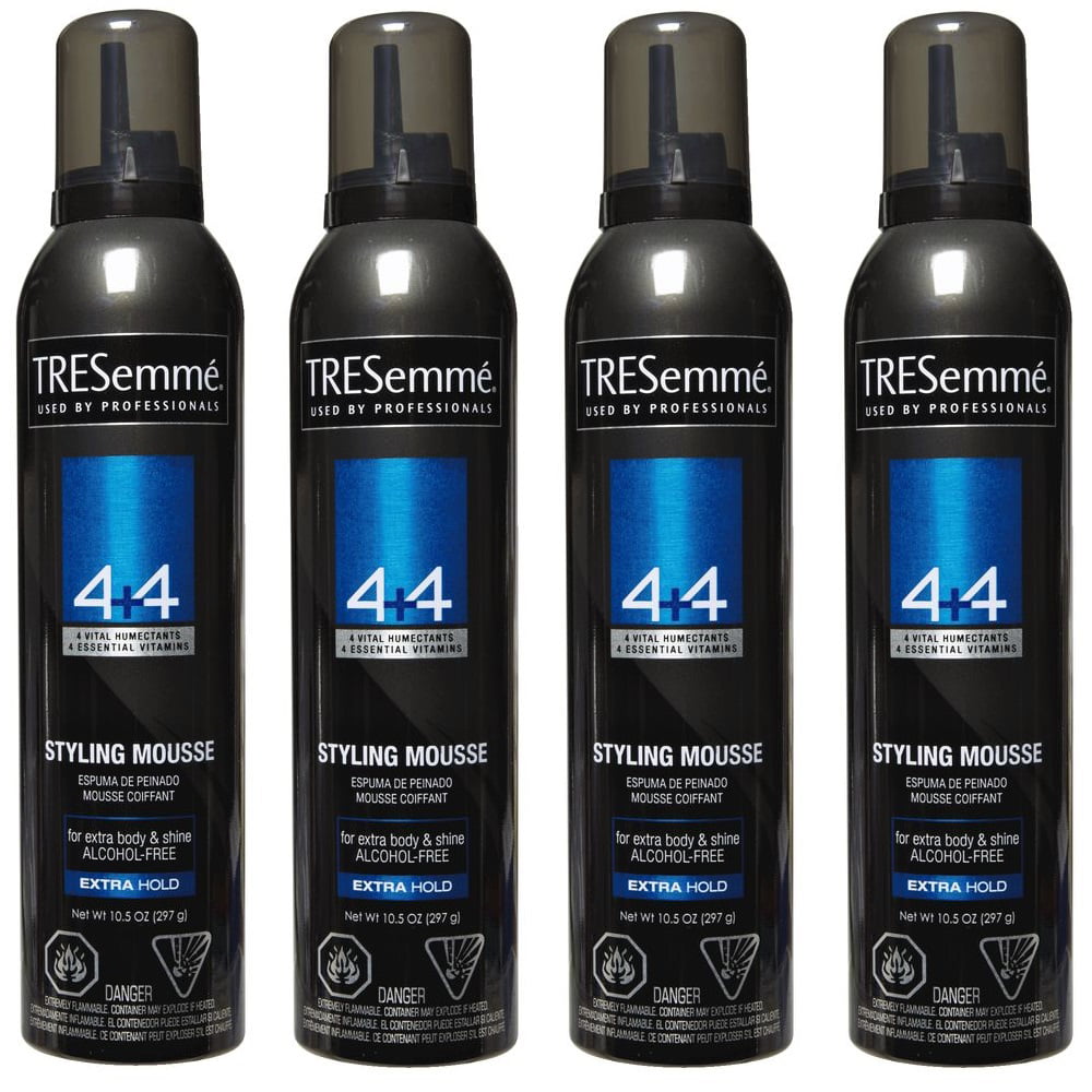 Tresemme 4+4 Alcohol Free Styling Mousse  oz HP-64393 (4 Pack) -  