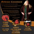 thumbnail image 4 of Mythrojan Medieval Waist Bag with Adjustable Strap, 1 Coin Purse, Suede Leather for Cosplay, Red, 1-Piece, 4 of 7