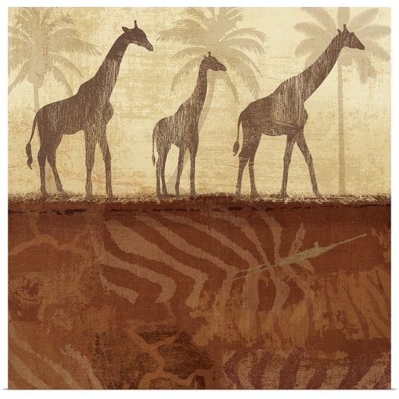 Great BIG Canvas | Rolled Veronique Charron Poster Print entitled Jungle Family I