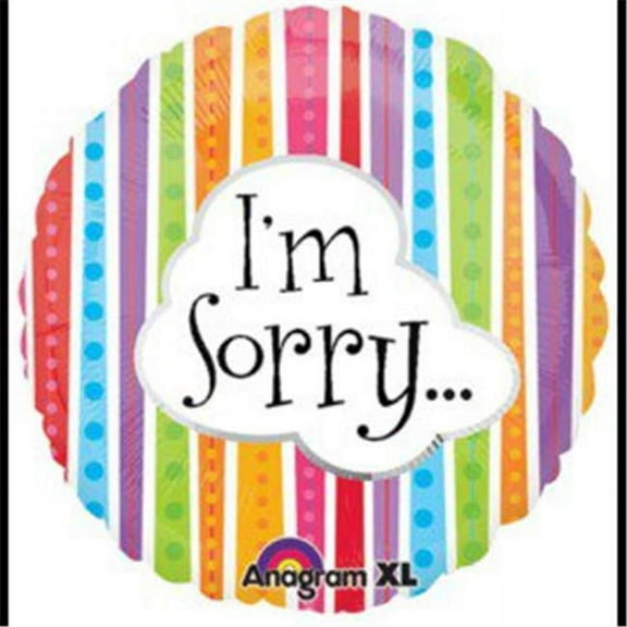 Loftus International A1-9346 18 in. Im Sorry Colorful Lines Balloon