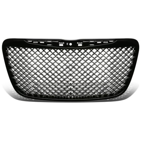 300c Mesh Front Grille - For 2011 to 2014 Chrysler 300 / 300C ABS Plastic Mesh Front Bumper Grille (Black) - 2nd Gen 12