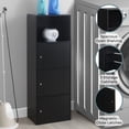 thumbnail image 3 of Convenience Concepts Xtra Storage 3 Door Cabinet with Shelf, Black, 3 of 6