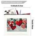 thumbnail image 5 of Pratyus Heart Leaves Love Canvas Cosmetic Bag Travel Essentials Ladies Accessories Tote Bag White, 5 of 6