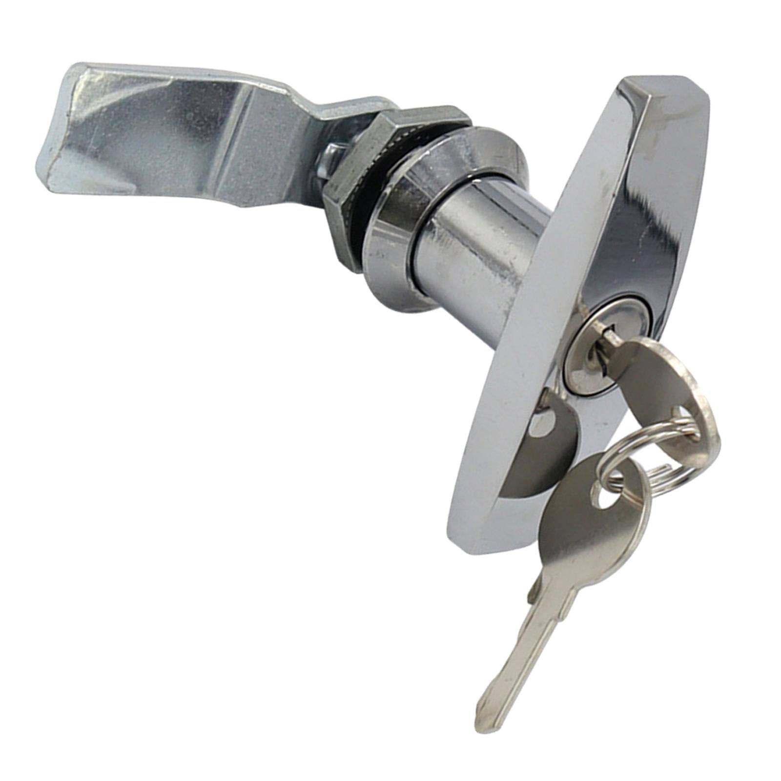 - Handles Lock With Keys Garage Door Distribution Cabinet Trailer RV T Handle Keyed Lock Industrial Cabinet Hardware - 1Pc