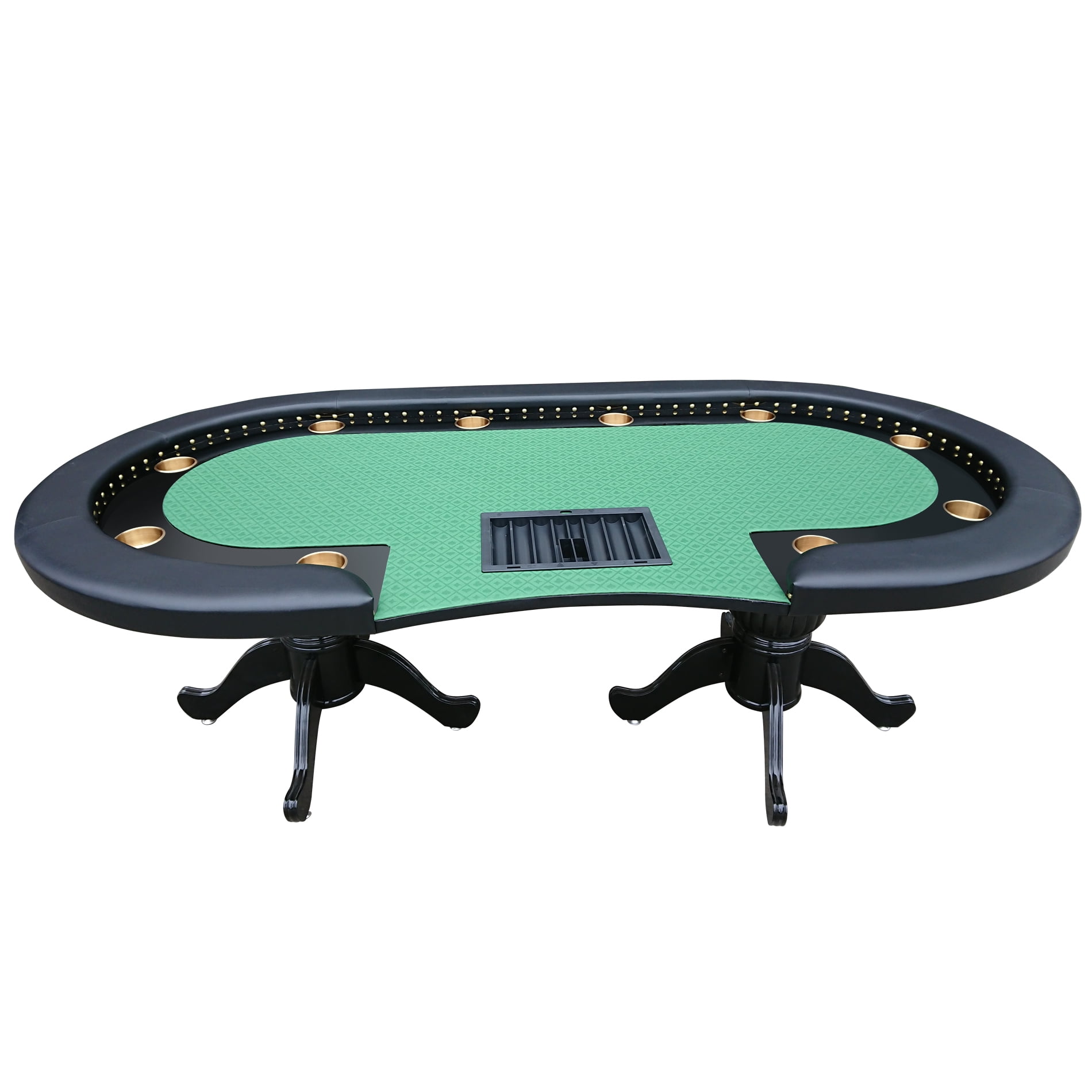 IDS EVO Poker Table for 10 Players 94 x 47 Inch Rivet Speed Cloth 350 Chip Dealer Tray Clawfoot 