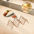 thumbnail image 5 of Taco Shell Holder Stand, Stainless Steel Taco Stand Rack, Oven Safe for Baking, Dishwasher and Grill Safe (Rose Gold), 5 of 5