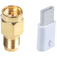 thumbnail image 1 of 1 adaptador de datos USB tipo C 3.1 macho a USB 2.0 hembra de 5 pines y 1 adaptador coaxial RF de conector macho SMA a conector hembra RP-SMA, 1 of 8