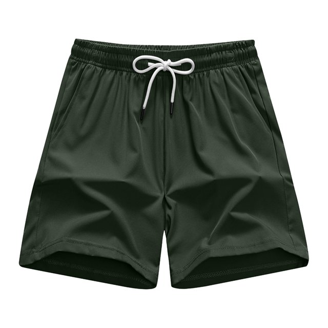pstuiky Pantalones cortos deportivos para hombre, Pantalones cortos de poliéster de color liso para hombre, pantalones deportivos casuales para playa y exteriores