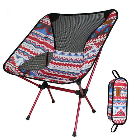 Portable Beach Chair Outdoor Folding Chair Portable Moon Chair Compact Ultralight Folding Camping Chairs Lightweight Heavy Duty Outdoor Chair for Travel Fishing Picnic Leisure Supports 330 lb