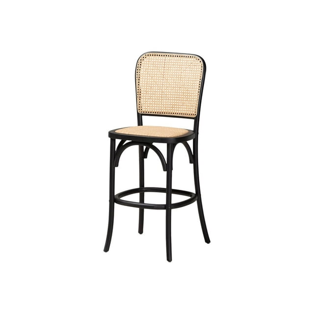 Baxton Studio Vance - Stool - rattan - natural brown