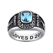 Freestyle, Women's Classic Sterling Silver Stone Class Ring, High School or College Graduation