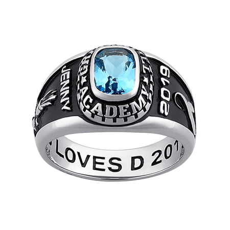 Freestyle, Women's Classic Sterling Silver Stone Class Ring, High School or College Graduation
