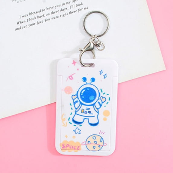 Portable Student Credit ID Card Long Lanyard Metro Bus Card Bank Card Badge Case Key chain Protect Cover Card Holder C1