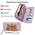 thumbnail image 3 of GEEAD Credit Card Holder for Women Large Capacity Handbag for Women Playful Halloween decor Colorful autumn leaves Pumpkin sign Suitable for Women and Men Travel Accessory, 3 of 10