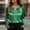 Green, variant on Women's Clothes Tops Long Sleeves Cream Plus Size Solid Satin Round Neck Long Sleeve Shirt