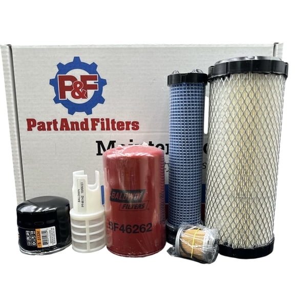 P&F Filter Kit For Takeuchi TB228, TB235, TB250 With Yanmar 4TNV88 Eng.
