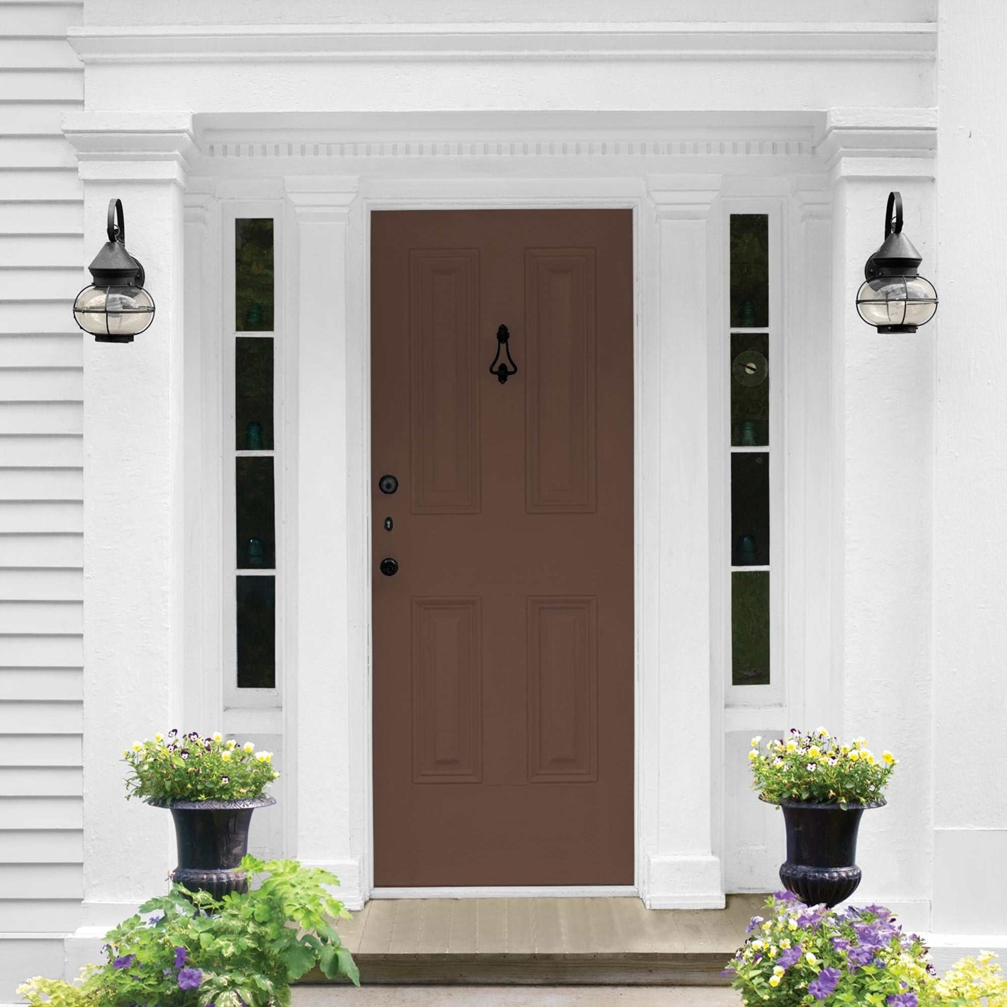 Glidden HEP Fudge / Brown Semi-Gloss Exterior Paint with Primer, 1 Gallon