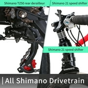 Eurobike XC550 21 Speed 700C Road Bike for Men 54cm Adult Commuter Bicycle with Shimano Gears