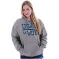 thumbnail image 3 of US Air Force USAF Wife Spouse Hoodie Sweatshirt Women Brisco Brands S, 3 of 6