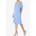 thumbnail image 3 of TheMogan Robe T-Shirt à Manches Courtes Col en V avec Poche pour Femmes Grande Taille, 3 of 6