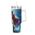 thumbnail image 1 of Taza de hielo Ariel de 40 oz con asa, taza aislada duradera que mantiene las bebidas calientes o frías, para deportes al aire libre, fitness, gran capacidad, talla única., 1 of 8