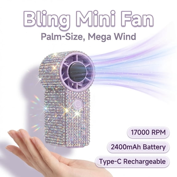 TAZTIR Portable Diamond-Style Handheld Mini Fan