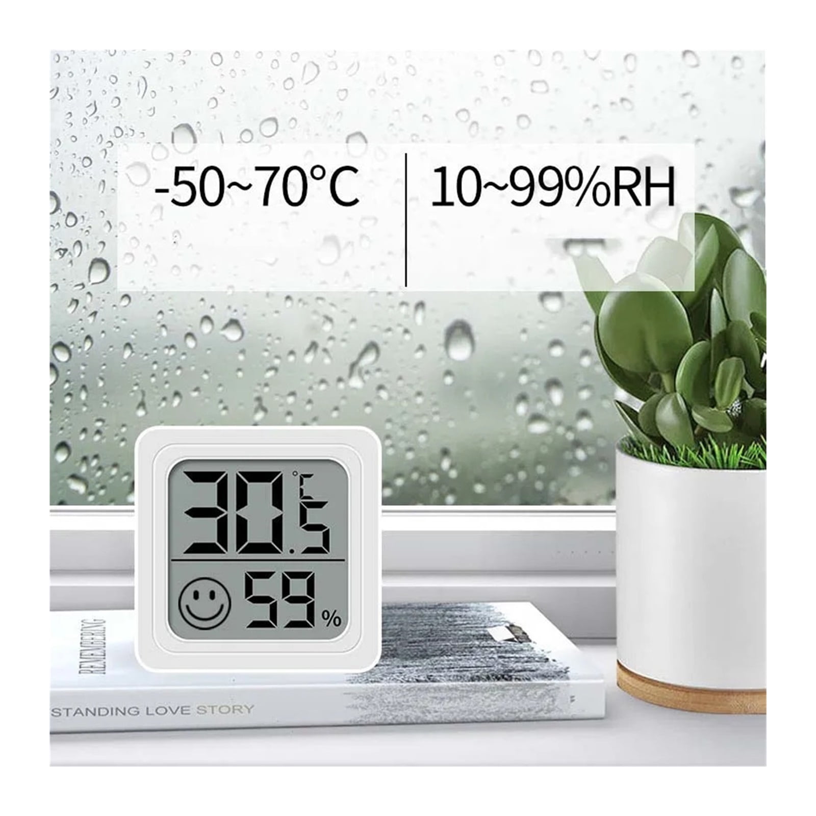 4pcs Digital Thermometer Hygrometer Indoor Mini Temperature LCD Electronic Monitor Hygrometer