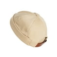 thumbnail image 2 of SnugZero - Brimless Adjustable Docker Hat Beanie | Retro Cotton No Visor Cap Men and Women, Cream, 2 of 3