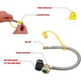 thumbnail image 7 of Gowinsee RV Propane Hoses with Gauge Stainless Steel Braided Connector, 15 Inch, 2 Packs, 7 of 7