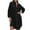 Black, variant on Womens Button Down Shirt Dress Casual Loose Solid Color Long Sleeve Blouses Fall Winter Work Office Oversized Long Tops