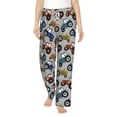 thumbnail image 2 of Goofa Color Tractor Printed Soft Pajama Pants for Women, Wide Leg Comfy Casual Lounge Yoga Pants-Medium, 2 of 9