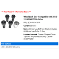 thumbnail image 2 of Wheel Lock Set - Compatible with 2012 - 2016 BMW 528i xDrive 2013 2014 2015, 2 of 2