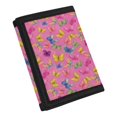 thumbnail image 2 of POLERO Polyester Fabric Kids Purse with Lightweight Easy to Clean Trifold Card Wallet for School, Multicolor Butterflies Pattern Children's Wallet, 2 of 7