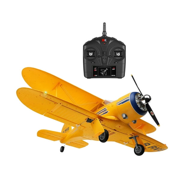 Wltoys A300 Haya D17S RC Avión con Modo 3D/6G 4CH Flying Motor Sin Escobillas Amarillo