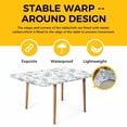 thumbnail image 4 of Green Snowflake Christmas Table Cloths for 6 Foot Rectangle Tables, Xmas Snowflake Patio Waterproof Elastic Fitted Tablecloths, Washable Rectangular Table Cover for Camping, 4 of 8