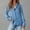 Blue, variant on Women'S Chambray Button Down Shirt, Long Sleeve Cotton Blouse, Long Jeans Tunic Top, Casual, Neck, Chambray Shirt Extra Large for Women, Chambray V Neck Tunic, Chambray Shirt for Women