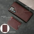 thumbnail image 4 of Compatible with Magsafe Wireless  Charging 2 in 1 Detachable for Samsung Galaxy S23 Plus Wallet Case with Card Slot Women Men, Classic Magnetic PU Leather Flip Cover for Galaxy S23 Plus, Winered, 4 of 5