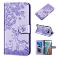 thumbnail image 2 of TOP SHE Case For Samsung Galaxy S10E, Sika Deer Flip Synthetic Leather TPU Case Cover with Fashion Wallet Lanyard Anti-Scratch Shockproof Bumper Case,Purple, 2 of 7