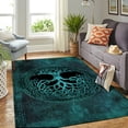 thumbnail image 4 of Celtic Tree of Life Rectangle Area Rug – Indoor/Outdoor – for Living Room, Bedroom, Hallway – Modern Home Decor Carpet – Non-Slip Backing – Machine Washable, 4 of 7