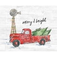thumbnail image 3 of Tavoletti, Anne 14x12 Black Modern Framed Museum Art Print Titled - Country Christmas IV Merry and Bright Shiplap Crop, 3 of 5