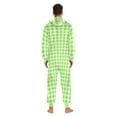 thumbnail image 7 of joogoo Checkered Green Unisex Adults Onesies Pajamas Jumpsuits L, 7 of 7