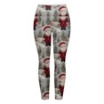 thumbnail image 4 of Puliio Christmas Leggings Yoga Pants For Women Funny Santa Snowflake Print Holiday Tights Winter High Waist Tummy Control Workout Legging,Red,XL, 4 of 4