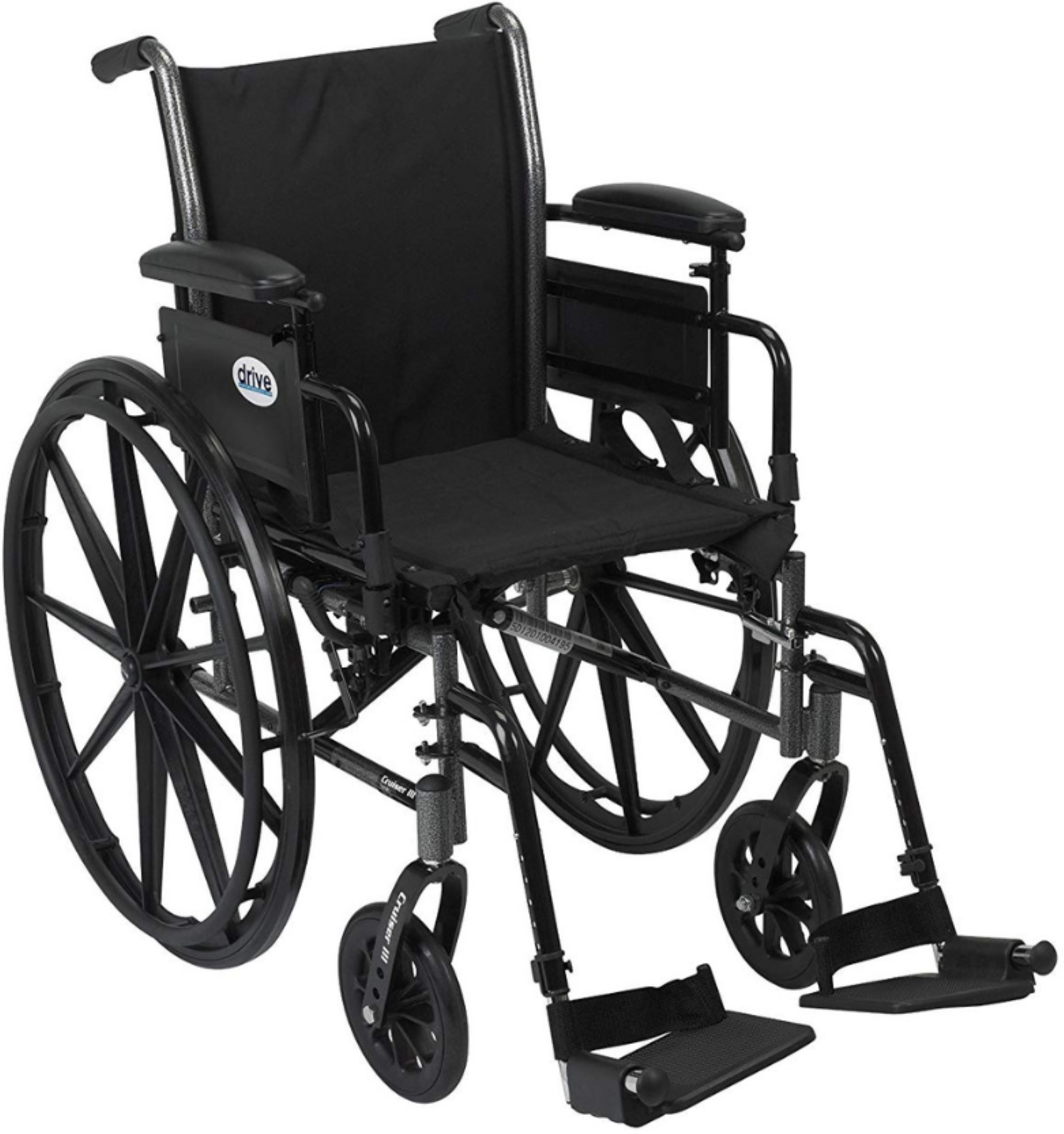 3 Pack Drive Medical Cruiser III Light Weight Wheelchair with Various Flip Back Arm Styles and
