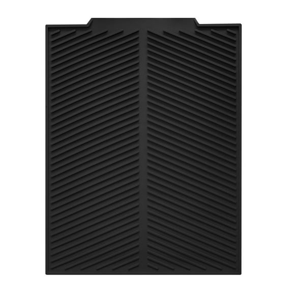 Silicone Dish Draining Mat, Eco Friendly Dish Drying Mat Kitchen Counter Anti-Skid and Heat Insulation Pad, Sink Drainer Mat with Dense Drainage Grooves
