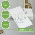 thumbnail image 4 of SimuLinen 12"x17" Disposable Guest Hand Towels - Silver Magnolia Design - 100ct, 4 of 8