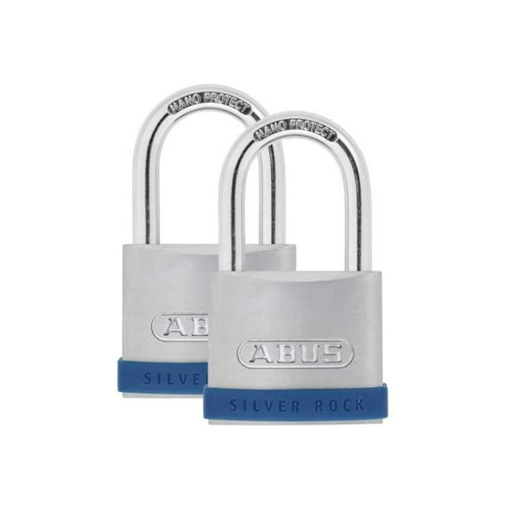 ABUS - 50mm Silver Rock™ 5 Padlock Twin Pack