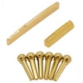 thumbnail image 4 of Esquirla Guitar Bridge Saddle Brass Musical Instrument Part Easy to Install Accessory Nut Saddle Pin set, 4 of 8