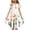 #0131-Multicolor, variant on Cowsor Big Girls Short Sleeve Round Neck Ruffle Cap Sleeve Dress Easter Print Waist Cinched Design with Pockets Layered Summer Outfit for 4 to 15 Years Old Holiday